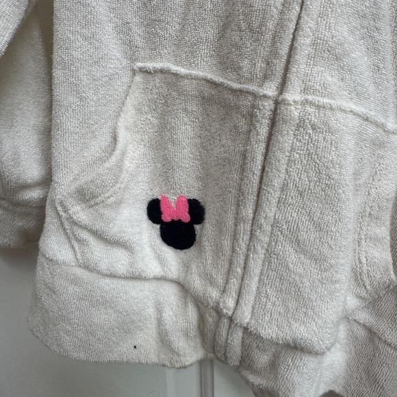 GAP Disney 2T Minnie Mouse Cream and Black Hoodie with Rainbow Text and Ears - Picture 3 of 10